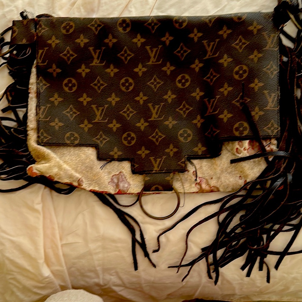 Stunning repurposed Louis Vuitton crossbody